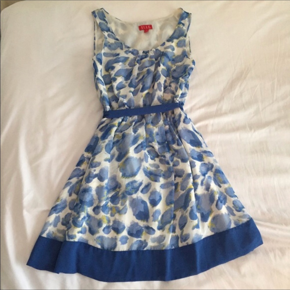 SOLD - Elle Blue Spring Garden Dress